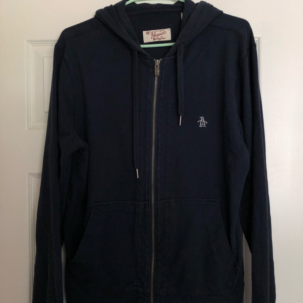 Navy blue original penguin hoodie